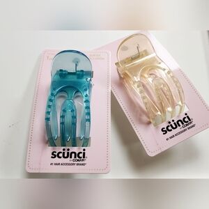 NWT SET OF 2 SCÜNCI LONG SLENDER CLAW HAIR CLIPS!